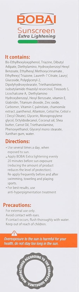 BOBAI SUN SCREEN EXTRA LIGHTENING GEL SPF 50 60 ML