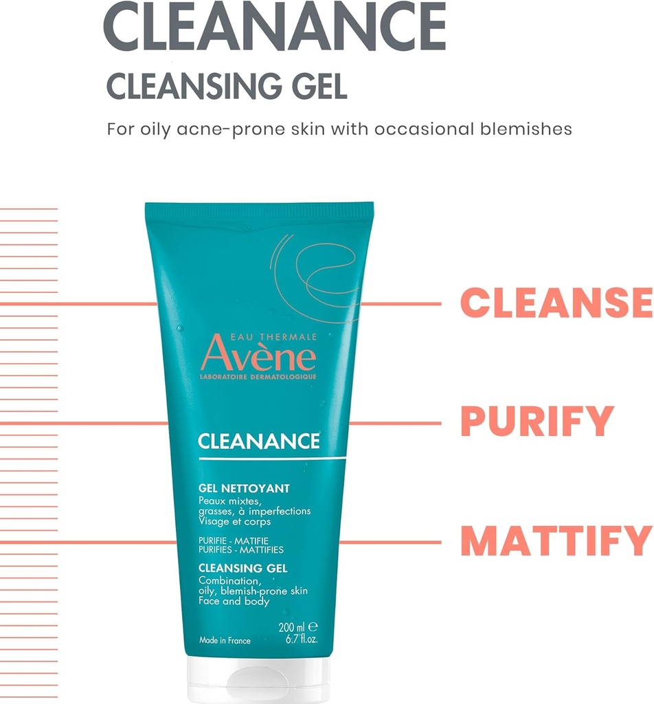 AVENE CLEANANCE CLEANSING GEL TUBE 200 ML