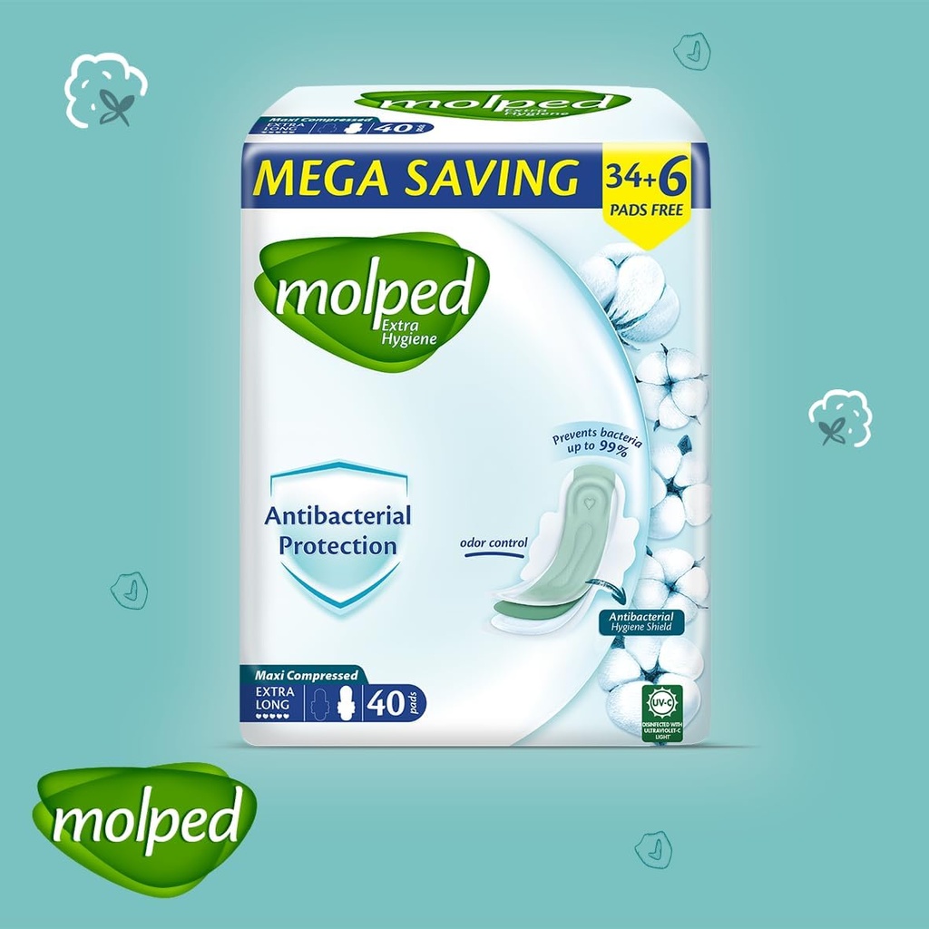 MOLPED MAXI COMPRESSED EXTRA LONG  40 PADS