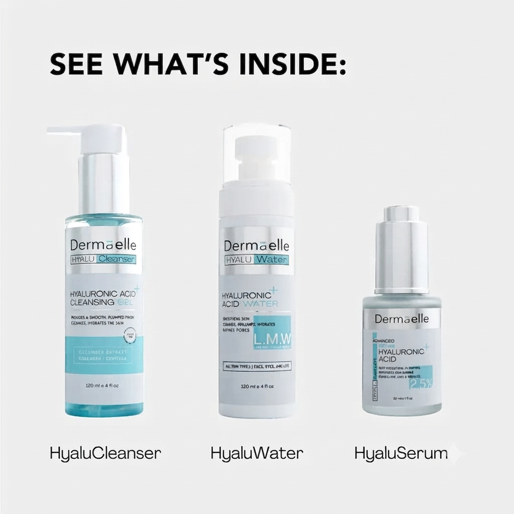 Dermaelle Hydration & Plumping Hyaluronic Acid Routine Kit