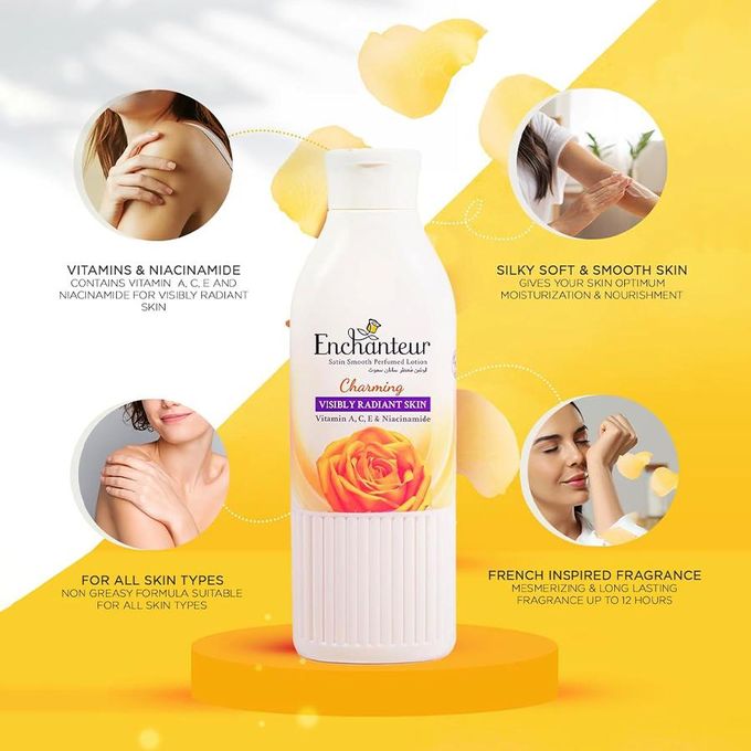 Enchanteur Perfume Lotion 250ml CHARMING (Yellow)