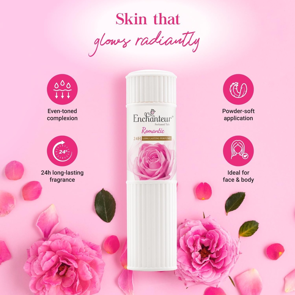 Enchanteur "Romantic" Perfumed Talc, 250g