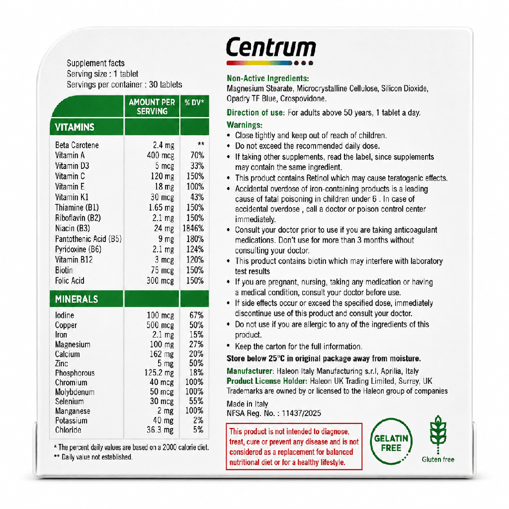 CENTRUM SILVER +50 30 TAB