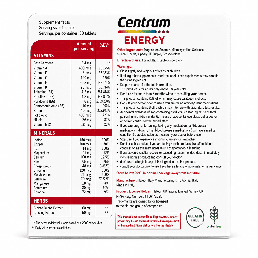 CENTRUM ENERGY 30 TAB 