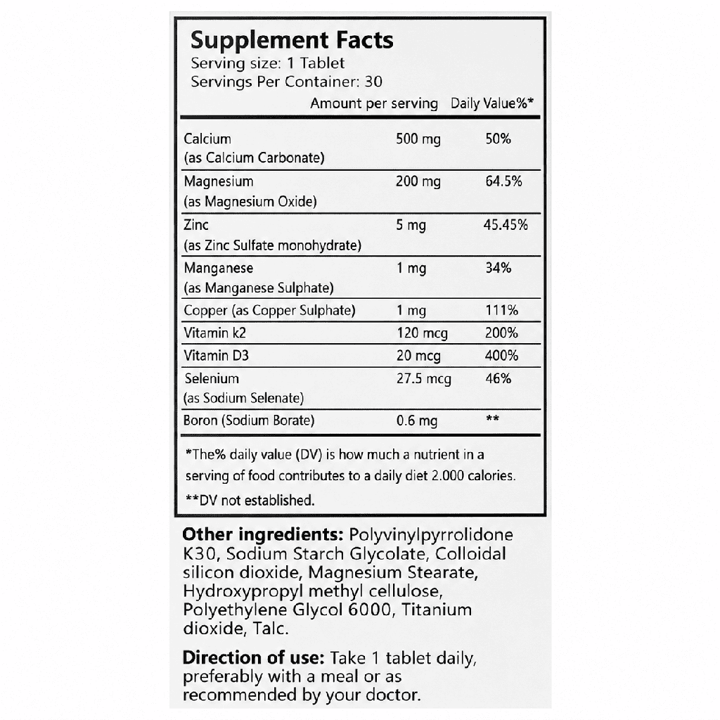 NUTRIVILLE CALCIUM 500 MG 30 TAB