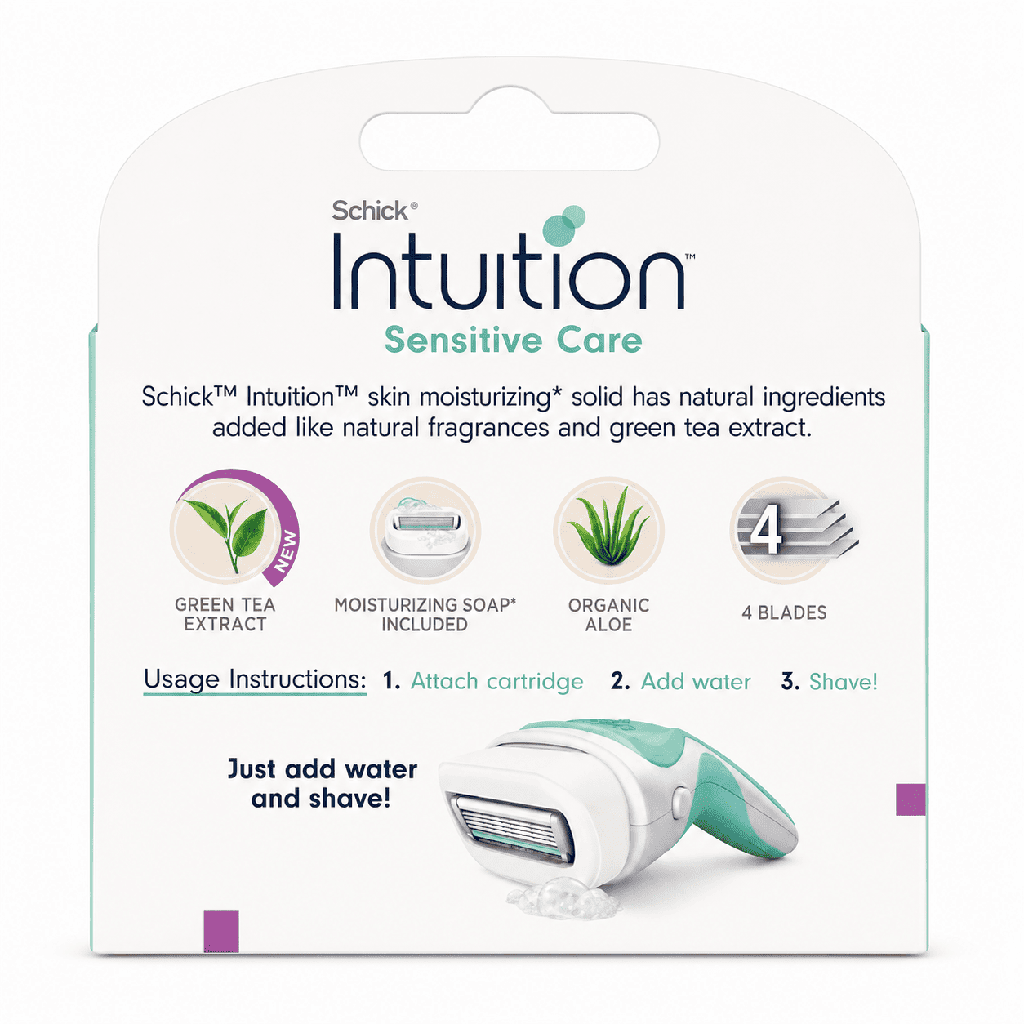 INTUITION Schick Hair Removal Blades Sensitive for Women 3 pcs *4NEW
