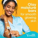 Gillette Venus Comfort Glide Olay Razor 5 Bladed + 2 Count Blades Refill