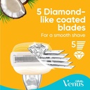 Gillette Venus Comfort Glide Olay Razor 5 Bladed + 2 Count Blades Refill