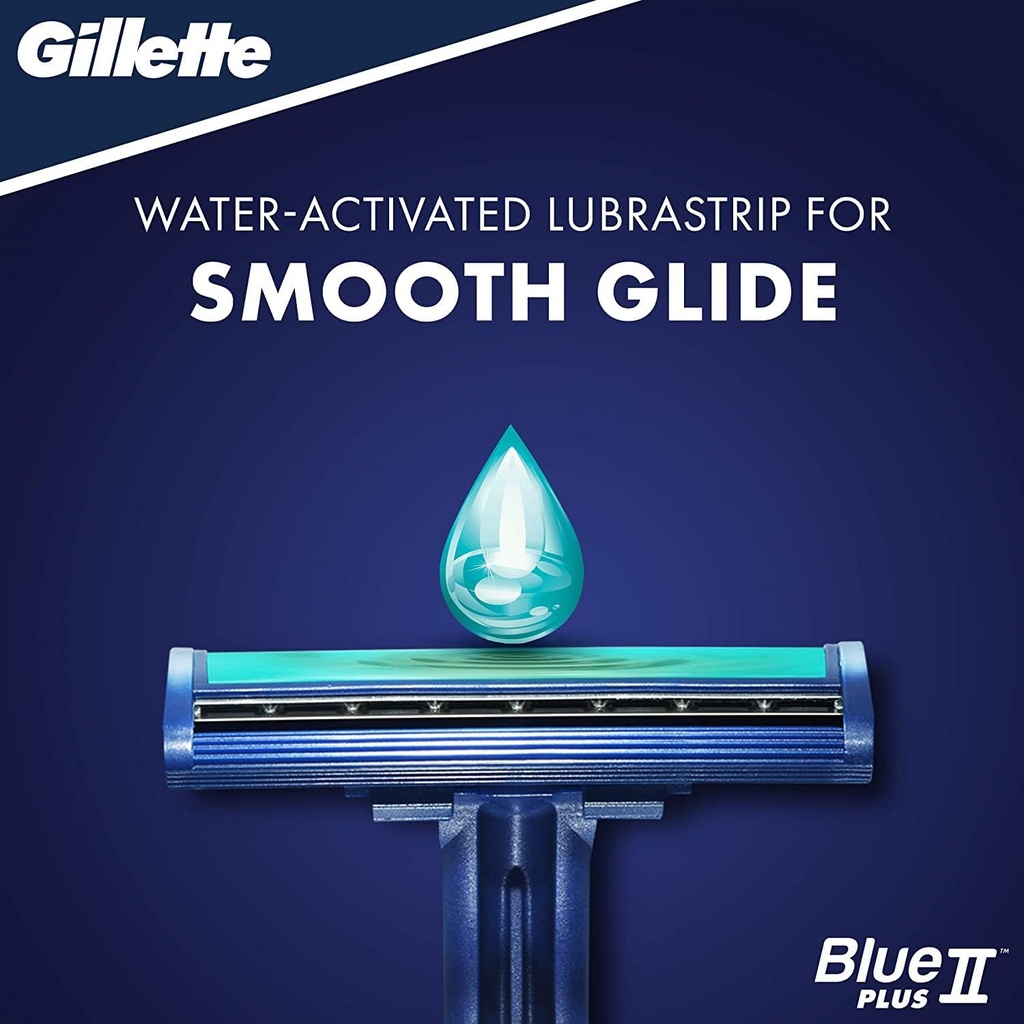 Gillette Blue II Plus Disposable Razors 10 + 2 free Razors