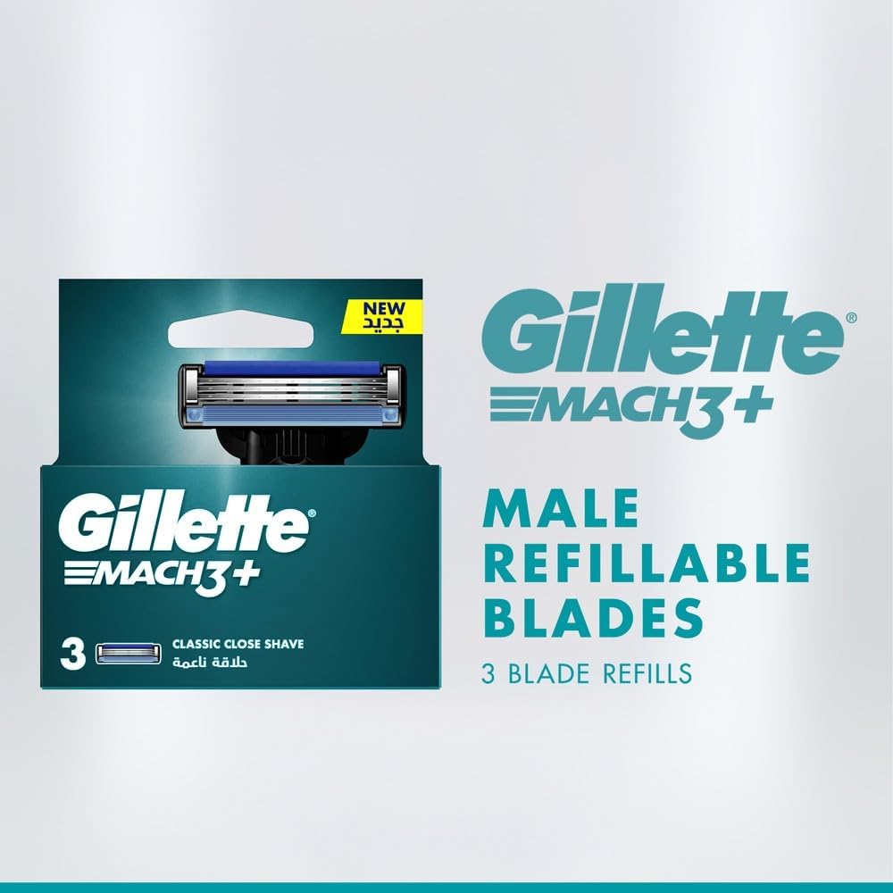Gillette Mach3+ Razor Blade Refills – 3 Pieces