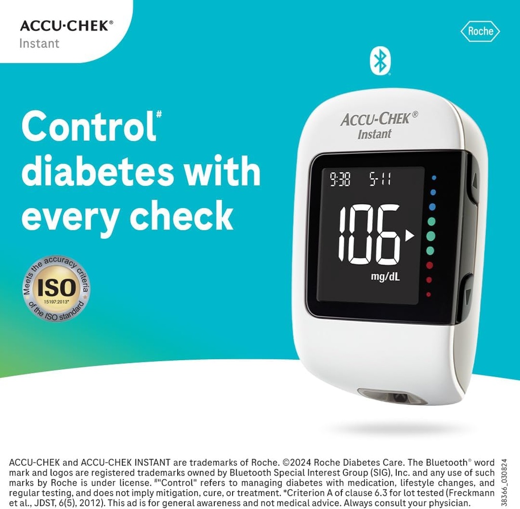 Accu Chek Instant glucometer with 10 Test Strips Free