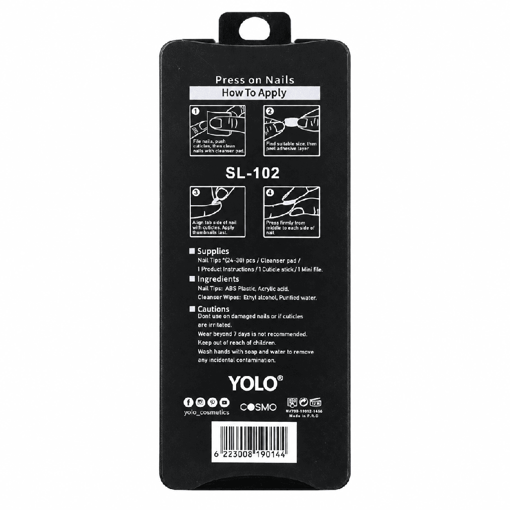 Yolo Squoval Long, Pro Nails SL-102-Ivory