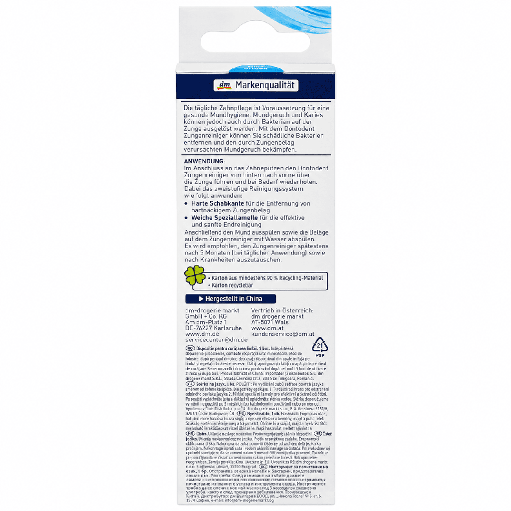 Dontodent Tongue Cleaner – Dual-Action (Scraper + Soft Blade) 