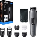 Braun All In One Series 3 8 In 1 Rechargeable Wet and Dry Hair Trimmer, Black - AIO3540