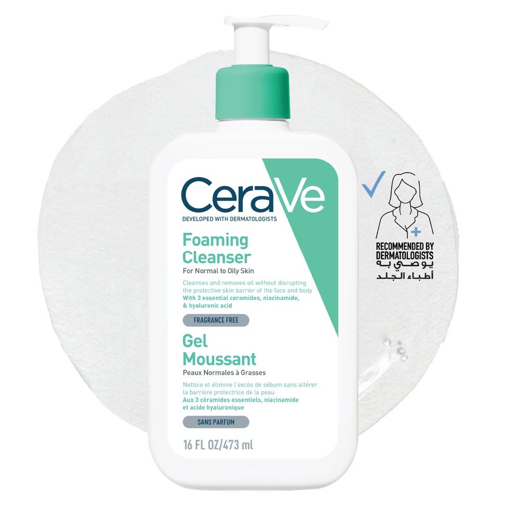 CERAVE FOAMING CLEANSER NORMAL TO OILY SKIN 473 ML