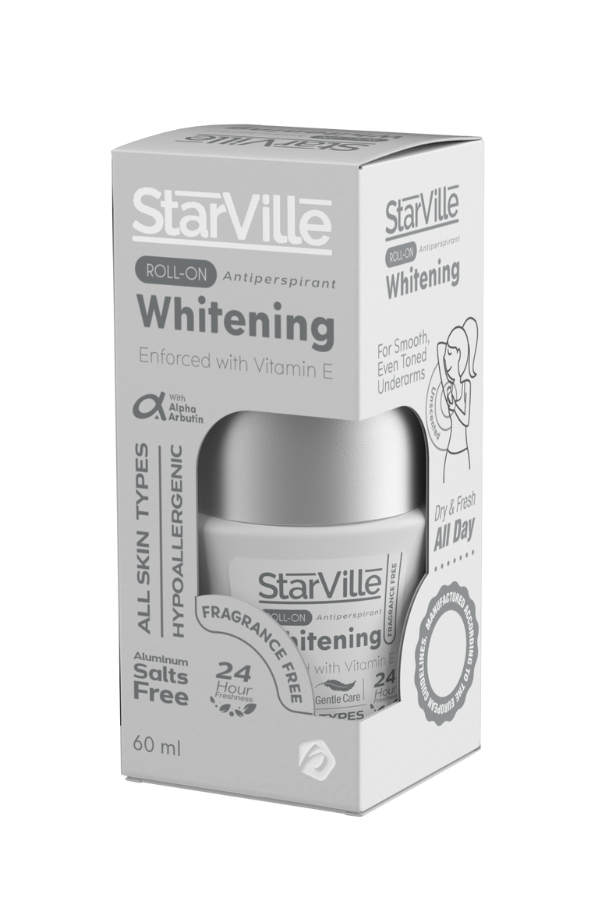 STARVILLE ROLL ON FRAGRANCE FREE 60 ML WHITENING