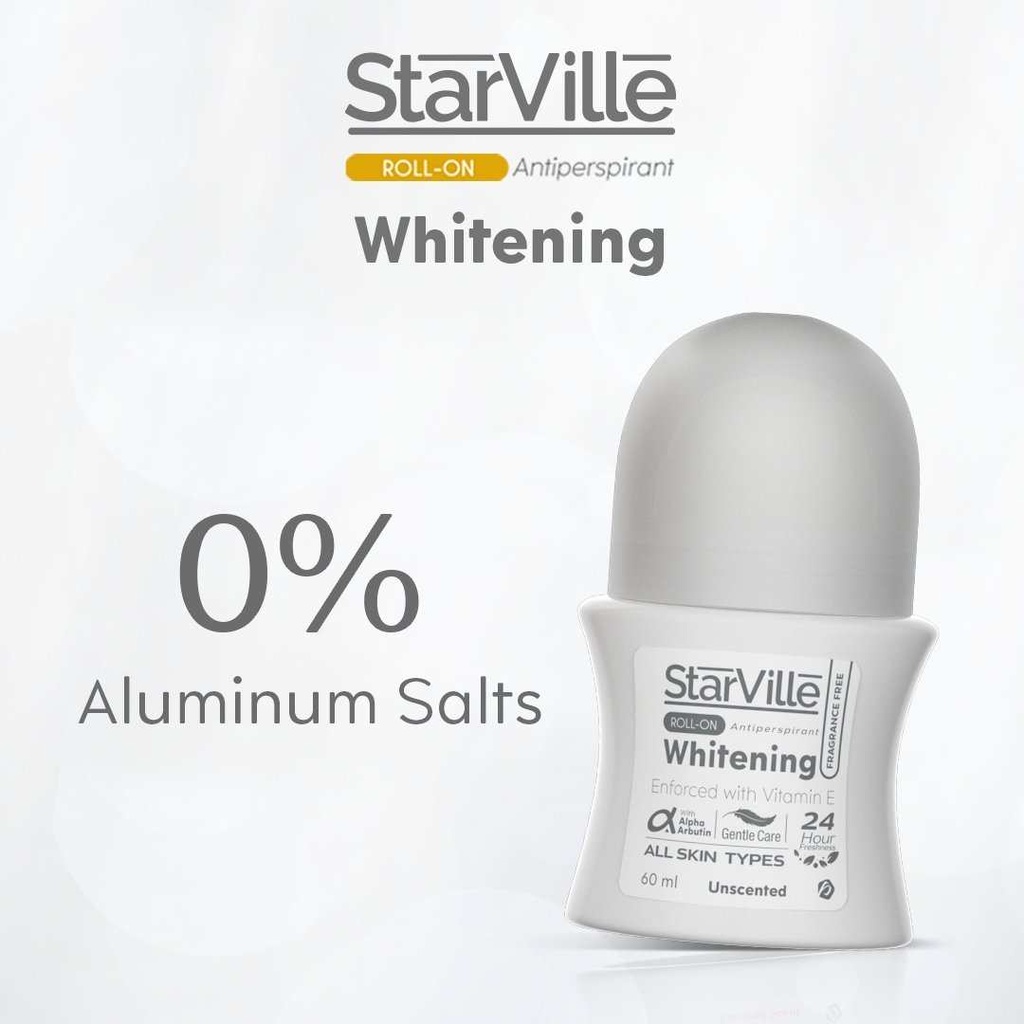 STARVILLE ROLL ON FRAGRANCE FREE 60 ML WHITENING
