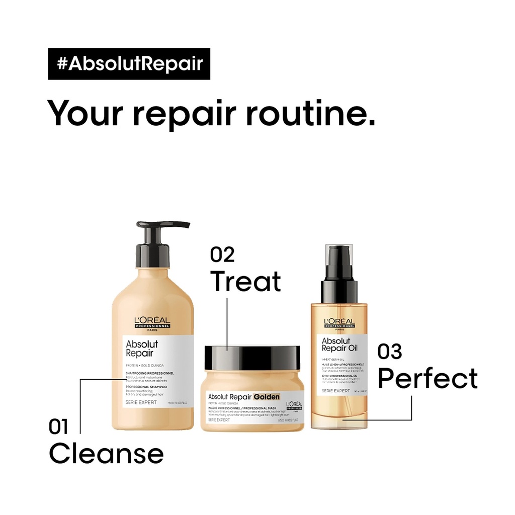 Loreal Professional Absolut Repair Quinoa + Protein Shampoo - 300ml