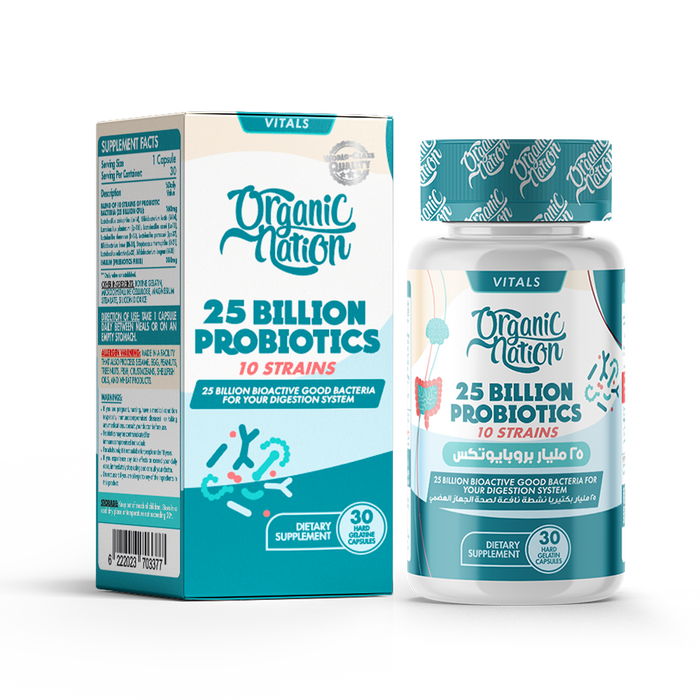 ORGANIC NATION 25  BILION PROBIOTICS 30 CAP