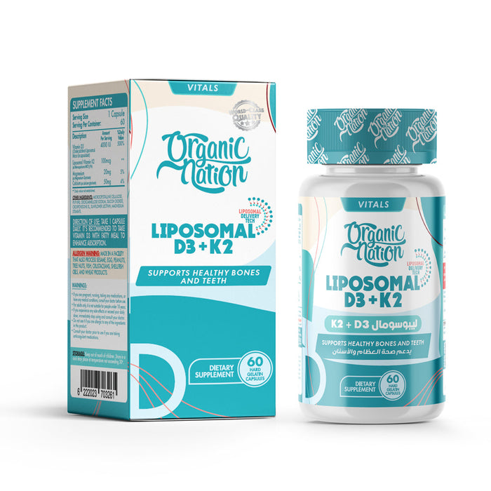 ORGANIC NATION LIPOSOMAL D3+K2  60 CAP