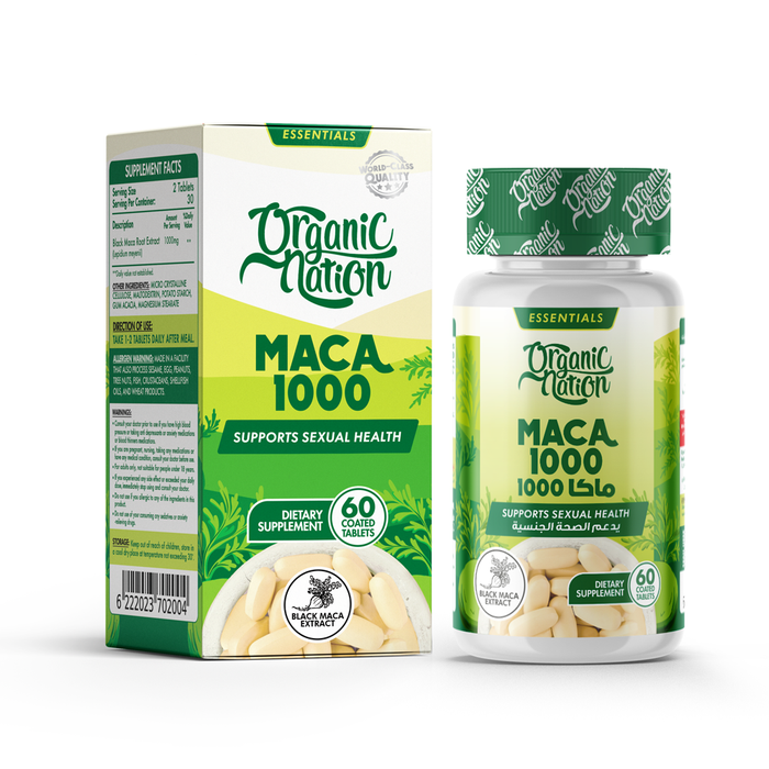 ORGANIC NATION MACA 1000 60 TAB