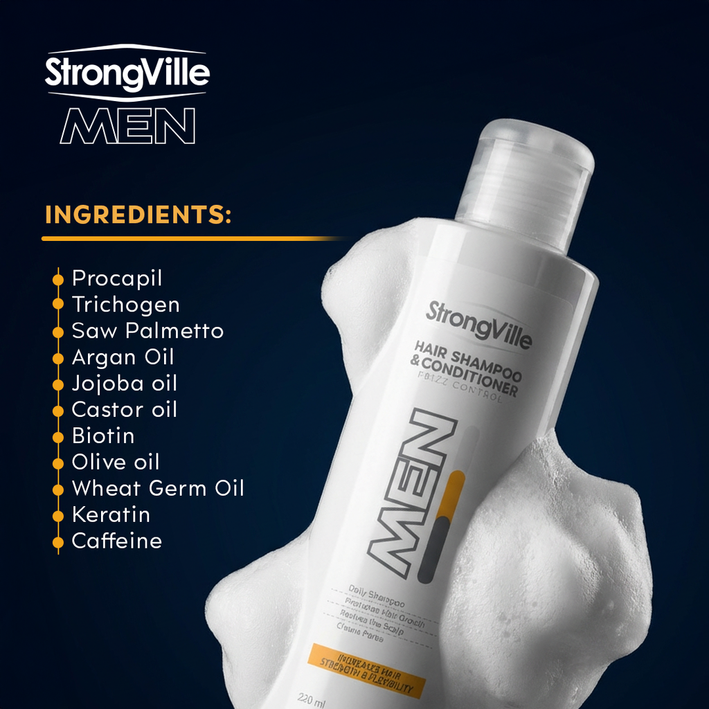 STRONGVILLE SHAMPOO+CONDITIONER FOR MEN 220 ML