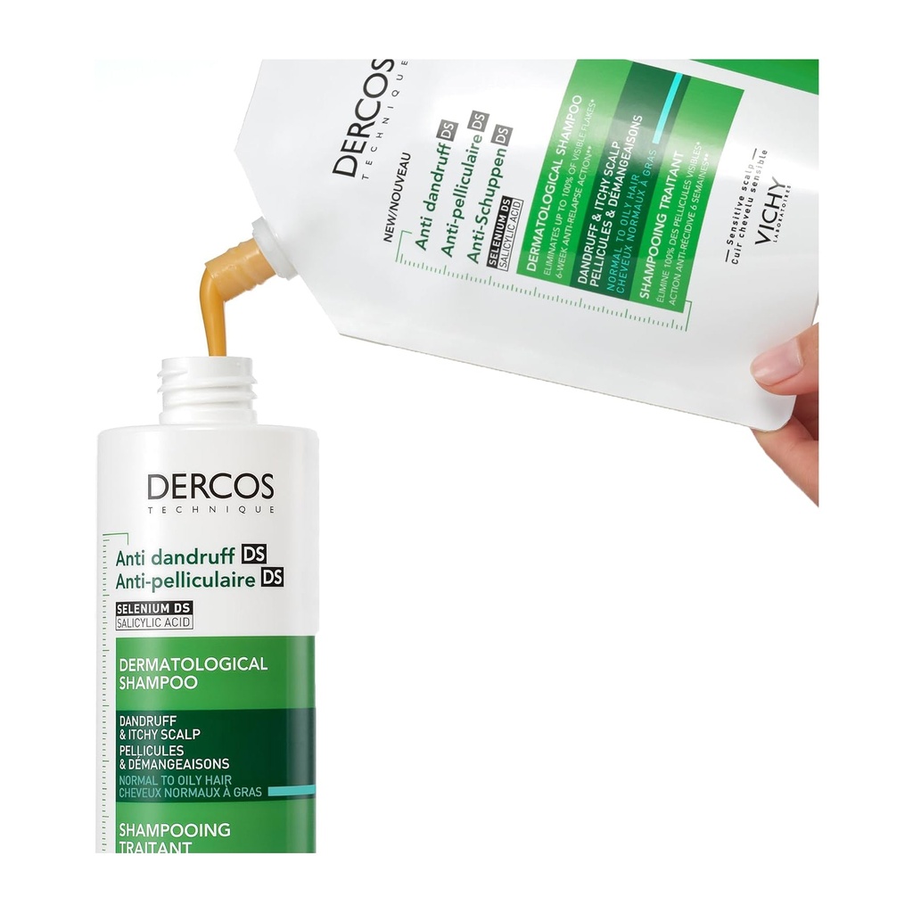 VICHY DERCOS ANTIDANDRUFF NORMALOILY SHAMPO 390 ML