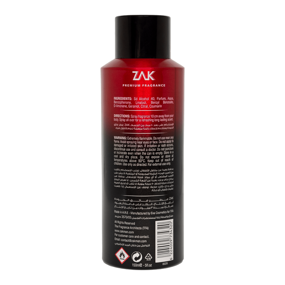 ZAK INTENSE PARFUM RIDER 150 ML
