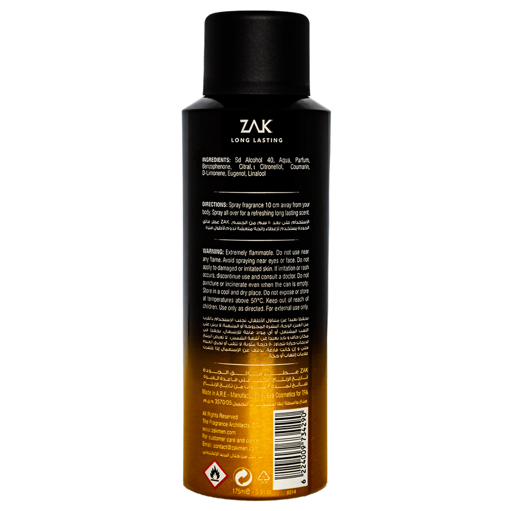 ZAK SPRAY BLACK CHAMPION 175 ML