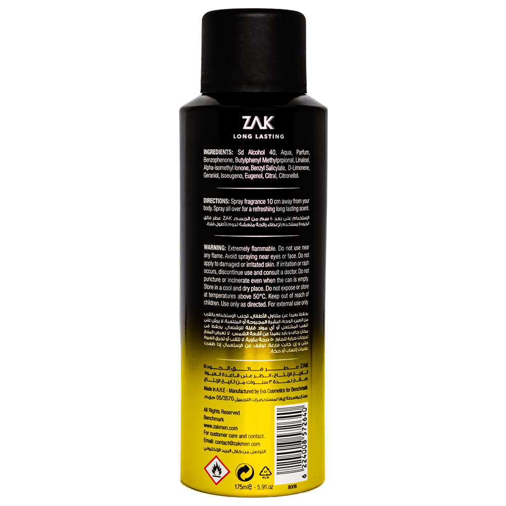 ZAK SPRAY ENERGY 175 ML