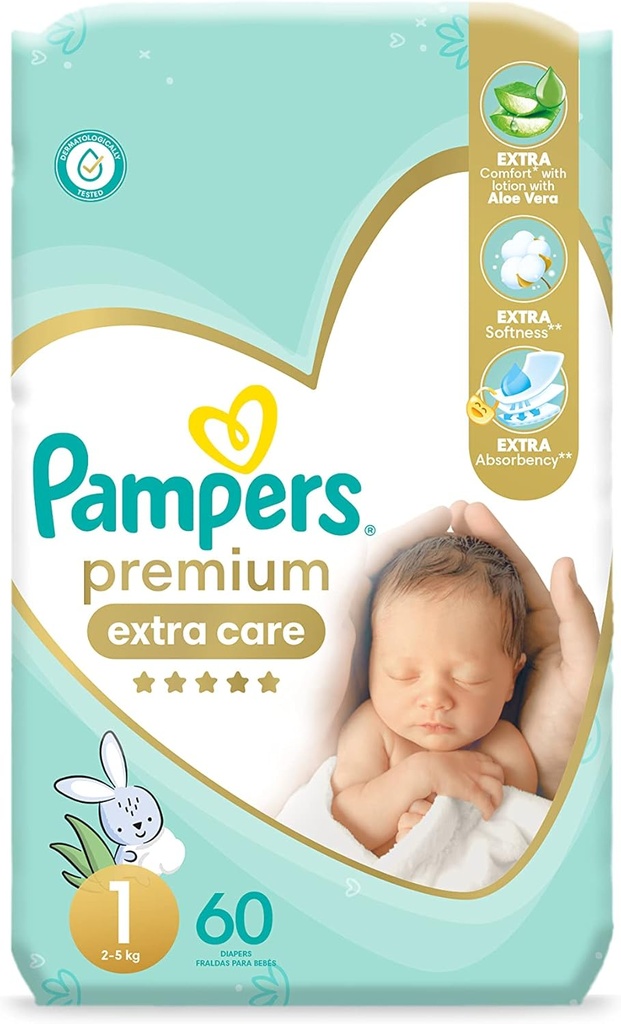  PAMPERS PREMIUM 1 60 PIECES