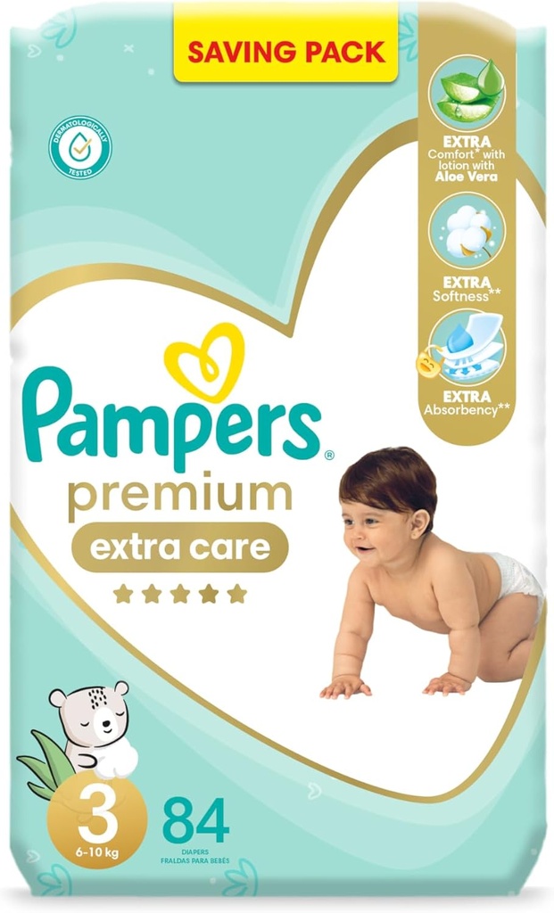PAMPERS PREMIUM 3 84 PIECES