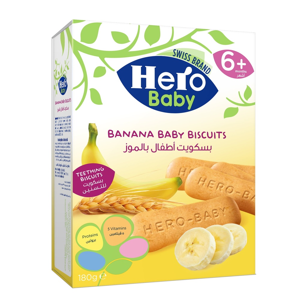 hero baby biscuits BANANA +6