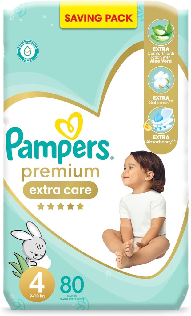 PAMPERS PREMIUM 4  80 DIAPERS