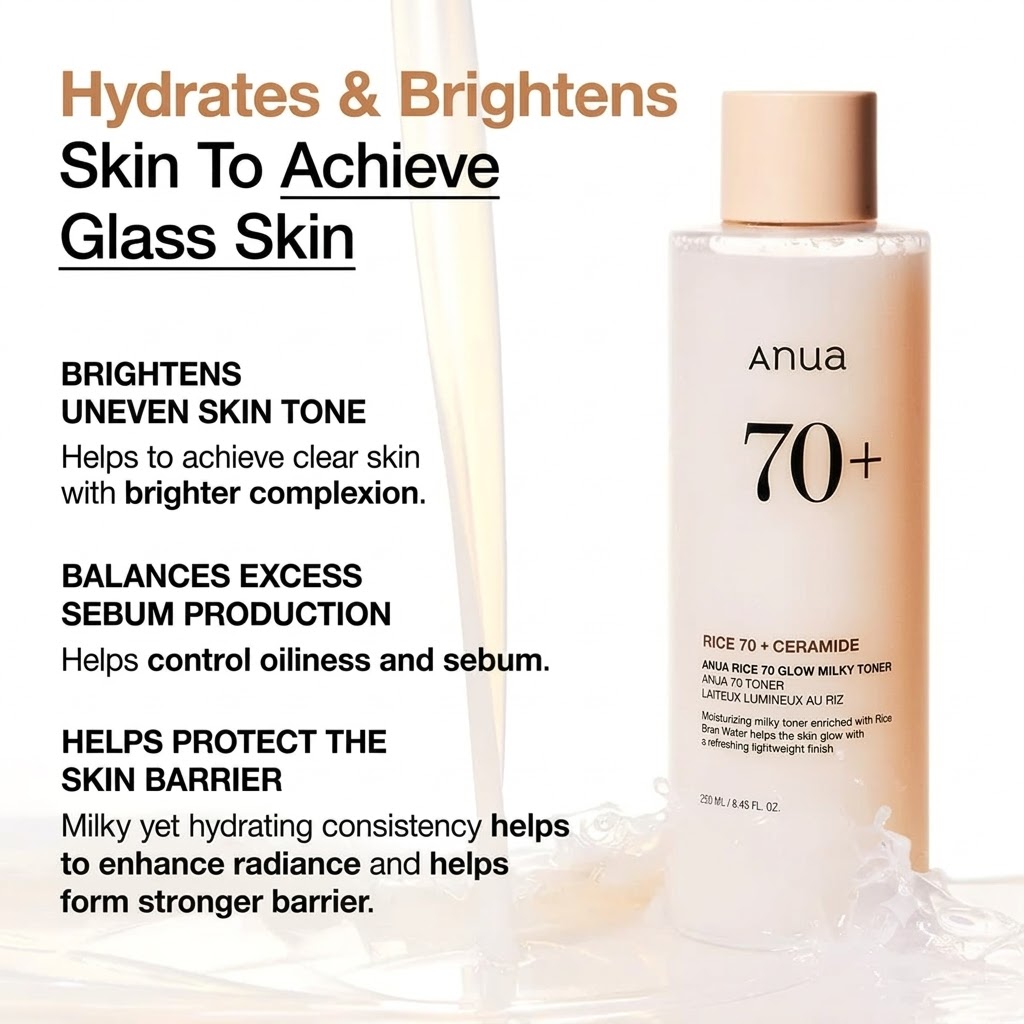 Anua - Rice 70 Glow Milky Toner 40ml
