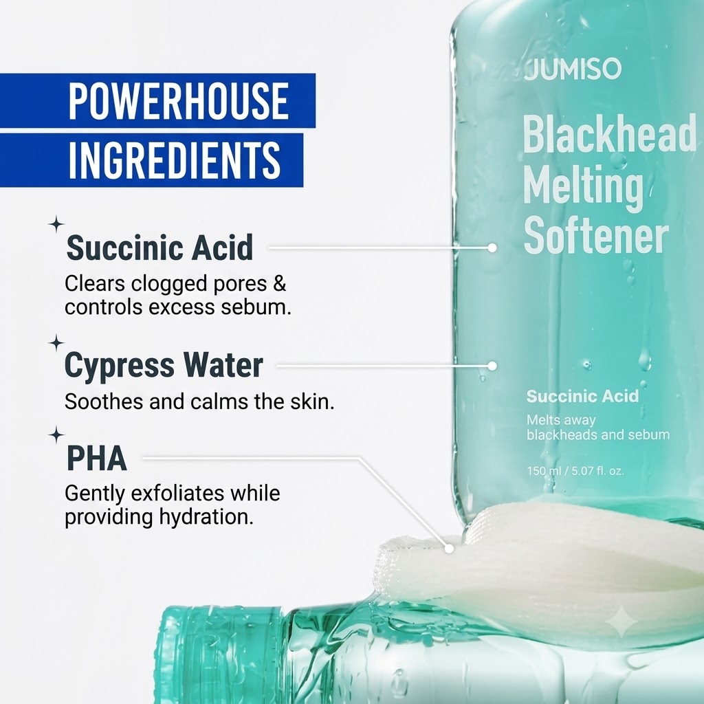 JUMISO - Blackhead Melting Softener & Cotton Pad Set