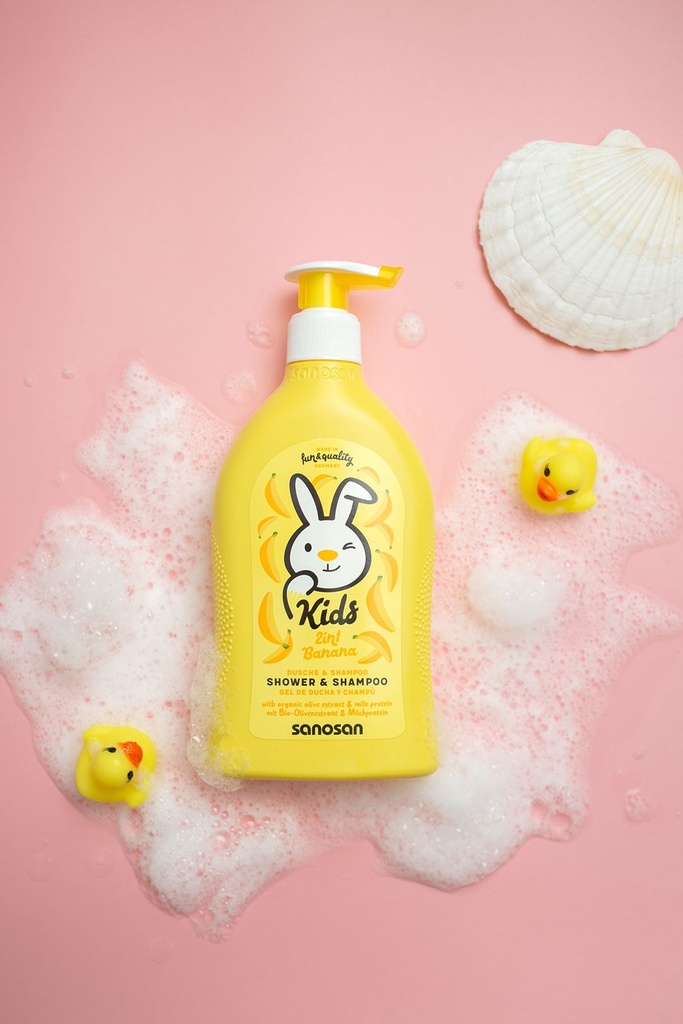 SANOSAN KIDS BANANA SHOWER & SHAMPOO 400 ML 