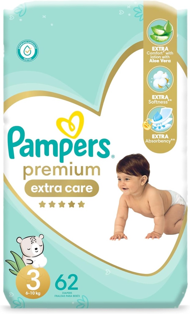 PAMPERS PREMIUM CARE NO.3 62PCS