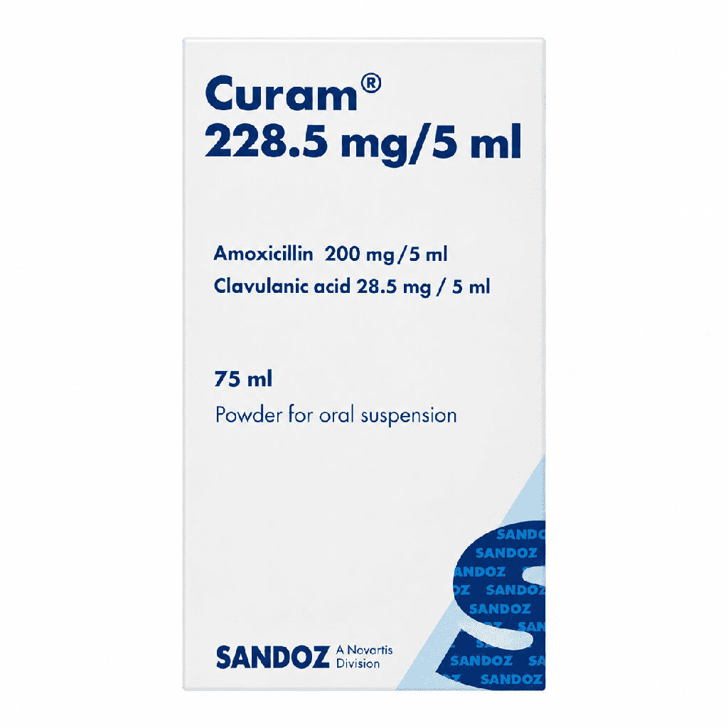 Curam 228.5 mg / 5 ml Powder For Oral Suspension 75 ml