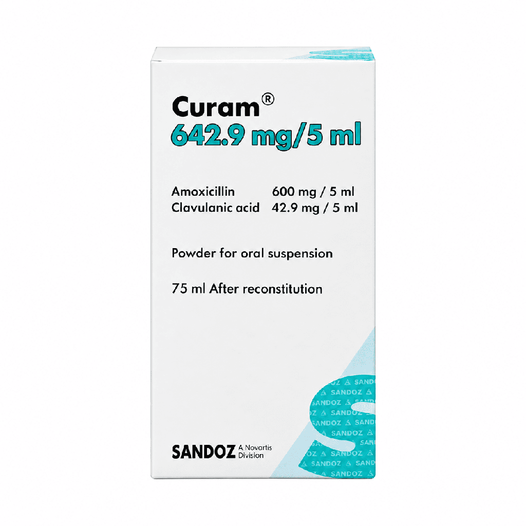 Curam 642.9 mg / 5 ml Powder For Oral Suspension 75 ml