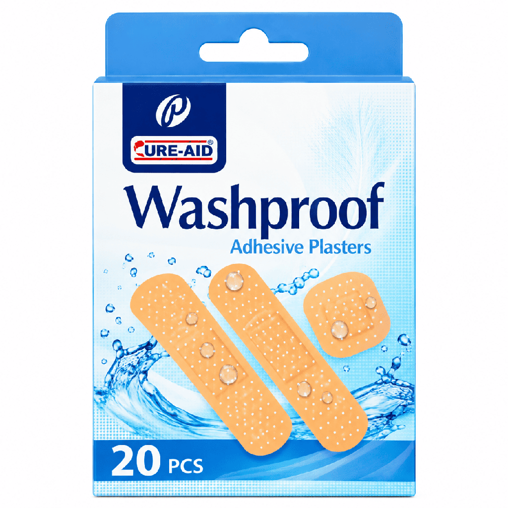 Cure Aid Washproof Adhesive Plasters 20Pcs