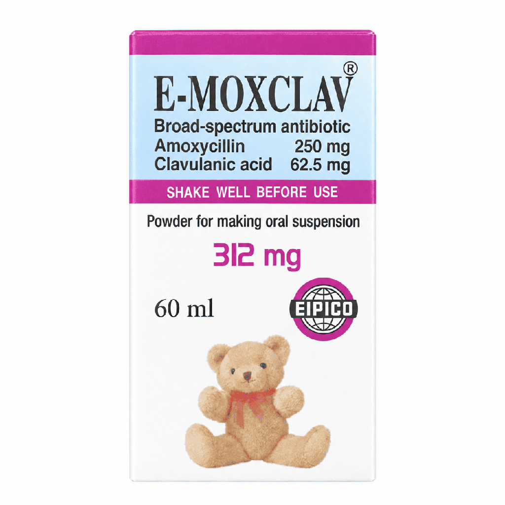 E-Moxclav 312.5 mg Powder For Oral suspension 60 ml
