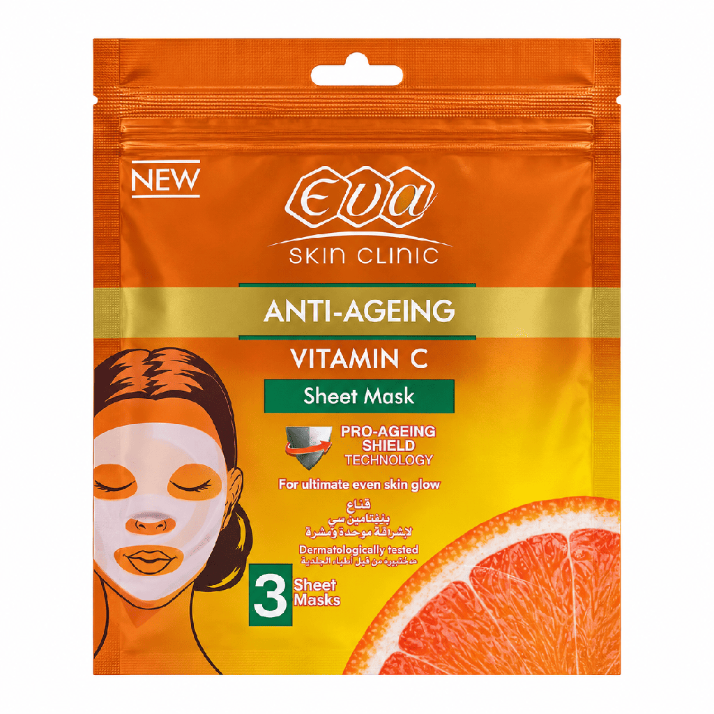 Eva Skin Clinic Vitamin C Anti - Ageing Sheet Masks 3 Pieces