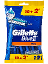 Gillette Blue II Plus Disposable Razors 10 + 2 free Razors