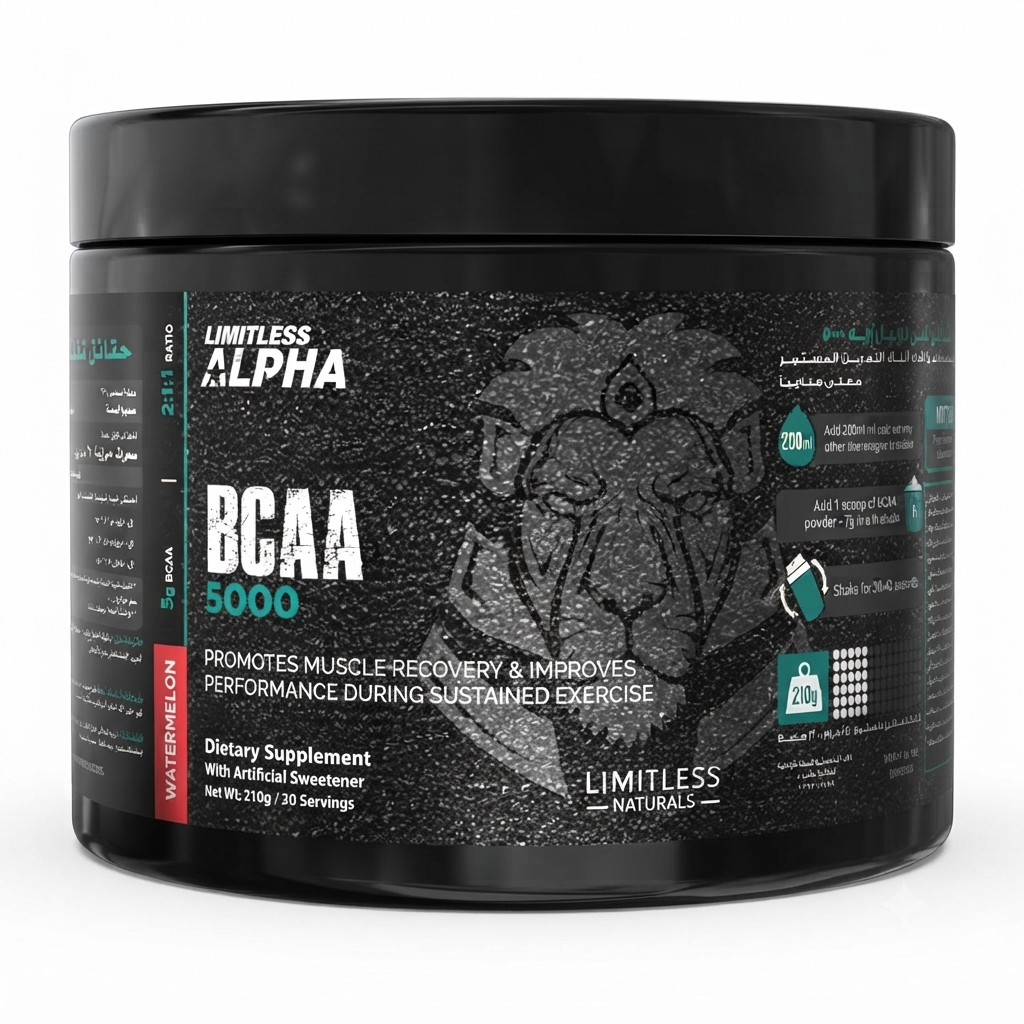 Limitless Alpha BCAAs 5000 30 Scoops Jar - Watermelon 210 GM