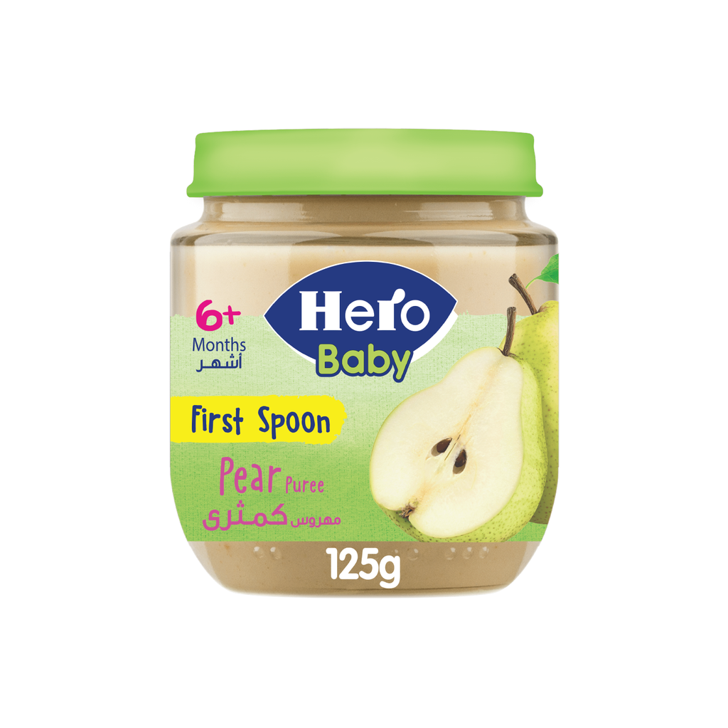 HERO BABY PEAR PUREE JAR 125 GM
