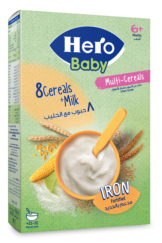 HERO BABY GOOD MORNING 8 CEREALS MILK 150 GM