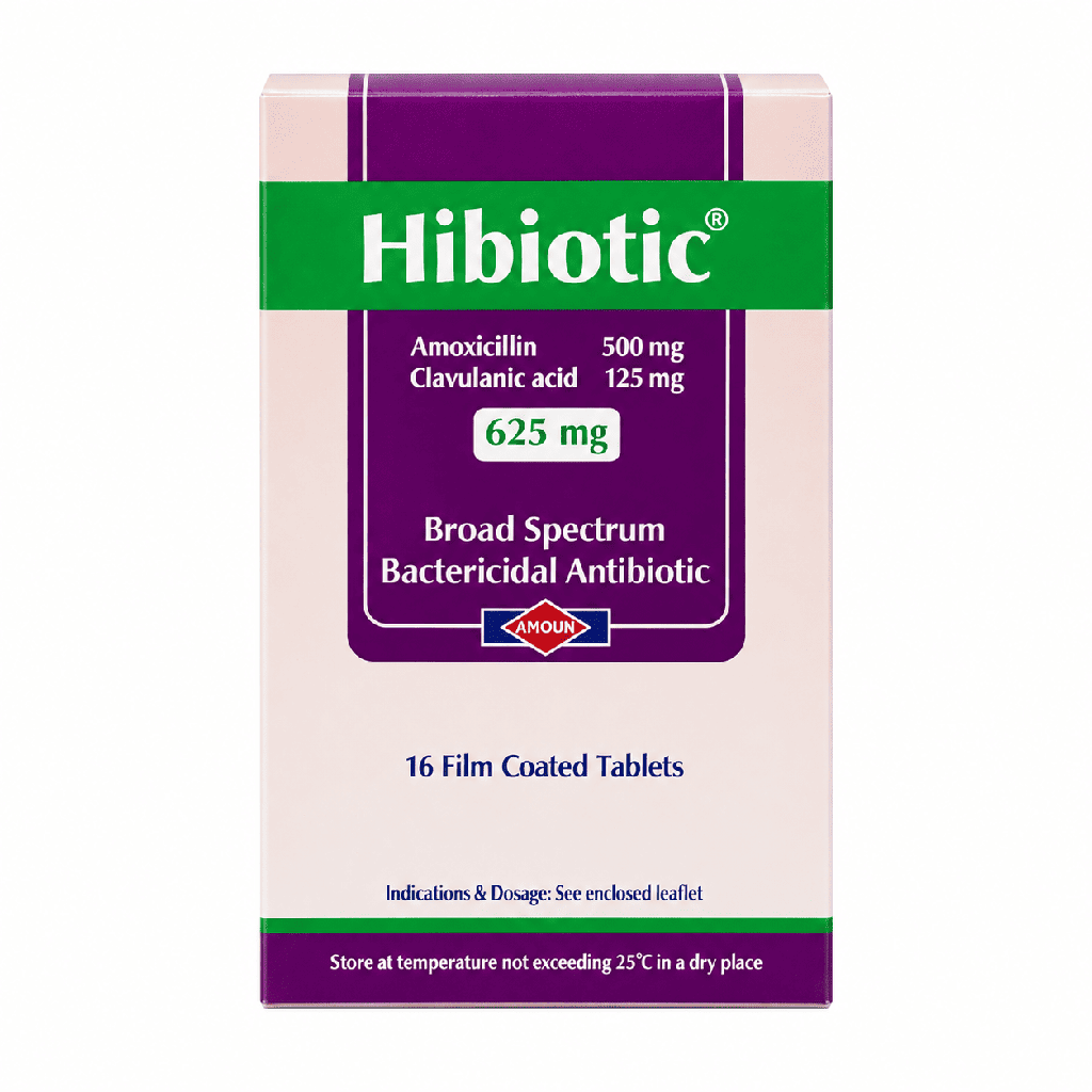 Hibiotic 625 mg 16 Film Coated Tablets