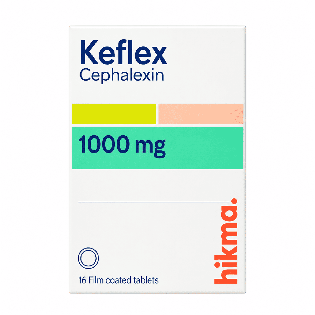 Keflex 1000 mg 16 Film Coated Tablets