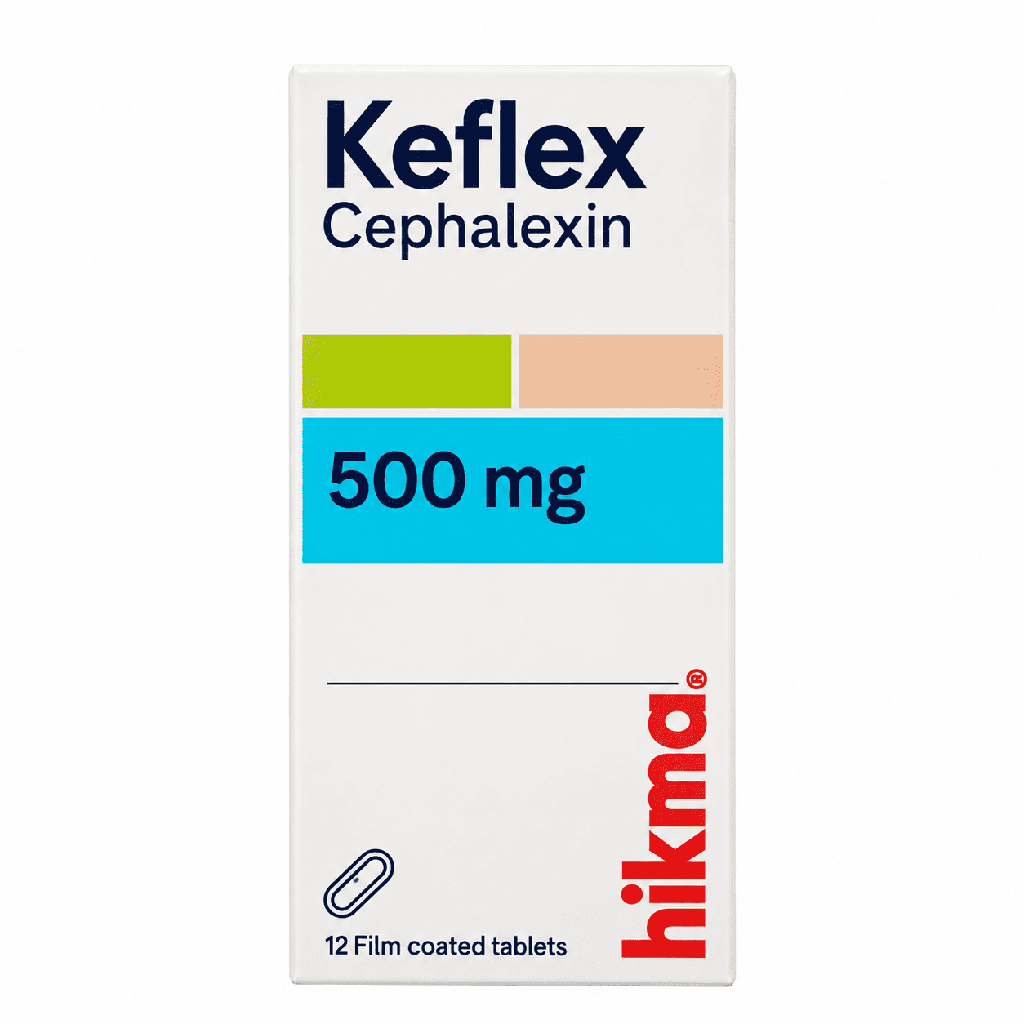 Keflex 500 mg 12 Film Coated Tablets